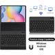 Чохол-клавіатура JADEMALL для Samsung Galaxy Tab S6 Lite 10.4 дюймів 2022/2020, знімна магнітна Bluetooth-клавіатура QWERTZU