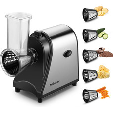 Електрична овочерізка Nictemaw 250 Вт, мультитерка, кухонний подрібнювач овочів з 5 різальними барабанами з нержавійки