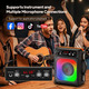 Караоке-машина з 2 мікрофонами Bluetooth 5.3, TWS, USB/TF/AUX, портативна колонка для вечірок, RGB підсвітка