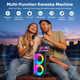 Караоке-машина для дорослих і дітей, портативна Bluetooth-колонка з 2 бездротовими мікрофонами, режим TWS та підсвічуванням