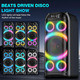 Bluetooth колонка BOHINI T77 160Вт, потужний бумбокс із сабвуфером, RGB підсвітка, TWS, гучний стереозвук, бас