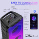 Bluetooth колонка TAMPORAD A67 80Вт, портативний бумбокс 60Вт RMS, TWS, FM, RGB підсвітка, 10000 мАг, бас