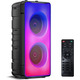 Bluetooth колонка TAMPORAD A67 80Вт, портативний бумбокс 60Вт RMS, TWS, FM, RGB підсвітка, 10000 мАг, бас