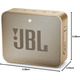 Портативна колонка JBL Go Essential 2 Gold | Bluetooth 4.2, 3.1 Вт, IP67, до 5 год, USB-C, компактна акустика