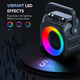 Караоке-система Vaustar PartyBox: Портативна Bluetooth колонка з 2 бездротовими мікрофонами, TWS, LED-шоу та ременем