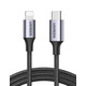 Кабель UGREEN USB-C to Lightning 1м Black — Зарядний кабель Type-C для iPhone з сертифікацією Apple MFi та швидкою зарядкою PD