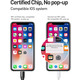 Зарядний кабель USB Type-C з нейлоновим плетенням, сертифікований MFi, кабель Apple Lightning, швидка зарядка (швидше в 2,5 рази)