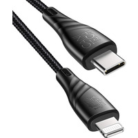 Зарядний кабель USB Type-C з нейлоновим плетенням, сертифікований MFi, кабель Apple Lightning, швидка зарядка (швидше в 2,5 рази)