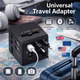 Універсальний мережевий адаптер PowerPlant — 150+ країн, 2xUSB (2.4A), ідеальний для подорожей