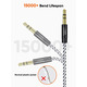 Кабель AUX 3.5 mm - 3.5 mm mini jack M / F Tiegem 1 метр