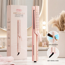 Плойка-стайлер 2 в 1 TYMO Airflow 2.0 Rose Gold: випрямляч та бігуді, іонізація, 5 режимів, титанове покриття