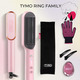 Щітка-випрямляч для волосся TYMO Ring Pink: Керамічний гребінець, 5 режимів, нагрів 20с, Колір Рожева Сакура