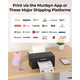 Термопринтер етикеток MUNBYN RealWriter 130B (Bluetooth / USB) бездротовий термопринтер 4x6 для посилок