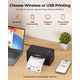 Термопринтер етикеток MUNBYN RealWriter 130B (Bluetooth / USB) бездротовий термопринтер 4x6 для посилок