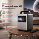 Лазерний проектор Anker Nebula Cosmos Laser 4K: Android TV 10.0, 2400 ISO lm, автофокус, IEA, Dolby Audio, Space Grey