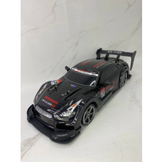 Машинка для дрифту на радіокеруванні Nissan GT-R 4WD машина дрифт 2 Швидкості Світло Неонове підсвічування Розмір 20 см Чорний Б/В