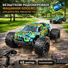 Монстр-трак RC машина GoolRC 1:14 ???? безщіткова 4WD, 40 км/год, 2.4GHz, позашляховий монстр-трак на пульті