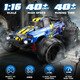 Швидкісна машинка на радіокеруванні 1:16 4WD 40 км/год: Позашляховий монстр-трак 4х4, 2 акумулятори, 2.4 ГГц, Б/У