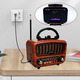 Ретро-радіо Pilanmall AM/FM/SW з Bluetooth 5.0 — Портативна акустика, Акумулятор 1800 мАг, Solar, USB, TF, AUX