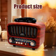 Ретро-радіо Pilanmall AM/FM/SW з Bluetooth 5.0 — Портативна акустика, Акумулятор 1800 мАг, Solar, USB, TF, AUX