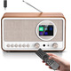 Ретро-радіо ETDEUH DAB+/FM Bluetooth 5.0 White: Hi-Fi звук 5Вт, USB, AUX, Пульт ДК та Подвійний Будильник — Преміум Дизайн