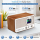 Ретро-радіо ETDEUH DAB+/FM Bluetooth 5.0 White: Hi-Fi звук 5Вт, USB, AUX, Пульт ДК та Подвійний Будильник — Преміум Дизайн