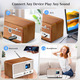 Ретро-радіо ETDEUH DAB+/FM Bluetooth 5.0 White: Hi-Fi звук 5Вт, USB, AUX, Пульт ДК та Подвійний Будильник — Преміум Дизайн