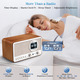 Ретро-радіо ETDEUH DAB+/FM Bluetooth 5.0 White: Hi-Fi звук 5Вт, USB, AUX, Пульт ДК та Подвійний Будильник — Преміум Дизайн