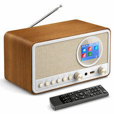 Ретро-радіо ETDEUH DAB+/FM Bluetooth 5.0 White: Hi-Fi звук 5Вт, USB, AUX, Пульт ДК та Подвійний Будильник — Преміум Дизайн