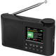 Портативний цифровий радіоприймач WOVTE DAB/DAB+/FM з Bluetooth акумуляторний бездротовий міні приймач Чорний