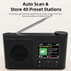 Портативний цифровий радіоприймач WOVTE DAB/DAB+/FM з Bluetooth акумуляторний бездротовий міні приймач Чорний