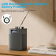 Портативне цифрове радіо Mycket DAB/DAB+/FM: Bluetooth 5.0, акумулятор 2200 mAh, 80 станцій, USB, AUX, Hi-Fi звук 6 Вт (Grey)