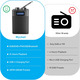 Портативне цифрове радіо Mycket DAB/DAB+/FM: Bluetooth 5.0, акумулятор 2200 mAh, 80 станцій, USB, AUX, Hi-Fi звук 6 Вт (Grey)