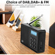 Портативний цифровий радіоприймач WOVTE DAB/DAB+/FM з Bluetooth акумуляторний кишеньковий міні приймач Чорний