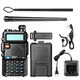 Радіостанція GT-5R Pro 5 Вт: Багатодіапазонна рація (VHF/UHF/Airband), NOAA, 1600 каналів, сумісна з UV-5R