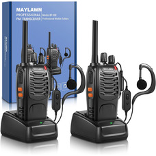 Рації Maylawn з великим радіусом дії, 2 шт., рації для дорослих з акумуляторними батареями, двостороннє радіо зі світлодіодними на
