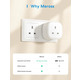 Meross MSS110 Smart Plug Mini - 13A Wi-Fi Plugs Працює з Alexa, Google Home, сумісний із SmartThings Wireless Remote Control Plug