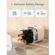 Meross MSS110 Smart Plug Mini - 13A Wi-Fi Plugs Працює з Alexa, Google Home, сумісний із SmartThings Wireless Remote Control Plug