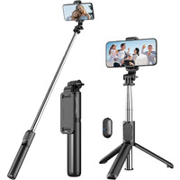Висувний штатив для селфі-палиці kzomKzoo Штатив kzomKzoo Selfie Stick зі знімним бездротовим пультом дистанційного керування 4 в1