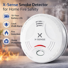 Димова сигналізація X-Sense SD11 фотоелектрична з батареєю на 10 років біла 85 дБ 12,2 х12, 2х4, 5 см