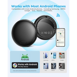 Android Tracker Tag 2 Pack, Smart Tag Bluetooth Key Finder, працює з Google Find My (лише для Android), Locator предметів