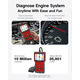 Автосканер MOTOPOWER MP69033 Pro OBD2 з тестером акумулятора 12 В, TFT 2,8″, Live Data, перевірка генератора, червоний