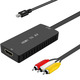 Конвертер HDMI на AV (RCA) Full HD 1080P: Адаптер для Smart TV Stick, Roku, PS4, Xbox до старих ТБ, USB-живлення, Чорний