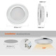 Світлодіодні стельові світильники Dream Lighting 12 В, 3 Вт, 200 Лм, холодне біле світло, вбудовані, комплект 4 шт.