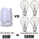 Світильник для гаража HZSANUE LED 60W B22, 6800 Лм, 4 регульовані панелі, стельова LED лампа для майстерні, складу