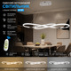Світлодіодна люстра Infinity 57W: Срібляста вісімка, 3840Lm, Dimmer, пульт ДУ, регульована висота до 200 см