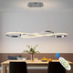 Світлодіодна люстра Infinity 57W: Срібляста вісімка, 3840Lm, Dimmer, пульт ДУ, регульована висота до 200 см