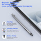 Стилус Surface Pen для Microsoft Surface Pro - 75 днів роботи від батареї + 4096 Гц нахилу та тиску + ковпачок для сенсорного