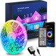 Світлодіодна стрічка 20 м, водонепроникна RGB зі зміною кольору, синхронізація музики через Bluetooth, світлодіодні гірлянди