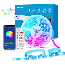 Розумна Світлодіодна стрічка LED Maxcio Smart Alexa 5 м працюють з Alexa Google Home, синхронізація музики через Wi-Fi